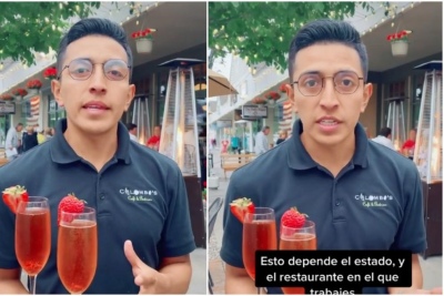 Mesero sorprende al revelar cu&aacute;nto gana trabajando en Estados Unidos