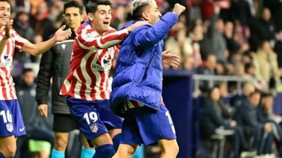 &Aacute;ngel Correa marc&oacute; para el Atl&eacute;tico Madrid y lo festej&oacute; de una forma particular