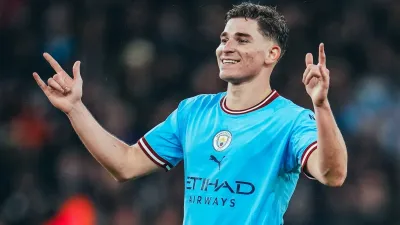 Celebraciones ic&oacute;nicas: &Aacute;lvarez elige el 'Topo Gigio' de Messi como su favorito