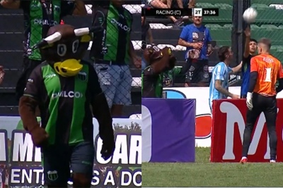 Cruce ins&oacute;lito: la mascota de Chicago fue expulsada por calentarse con el arquero de Racing