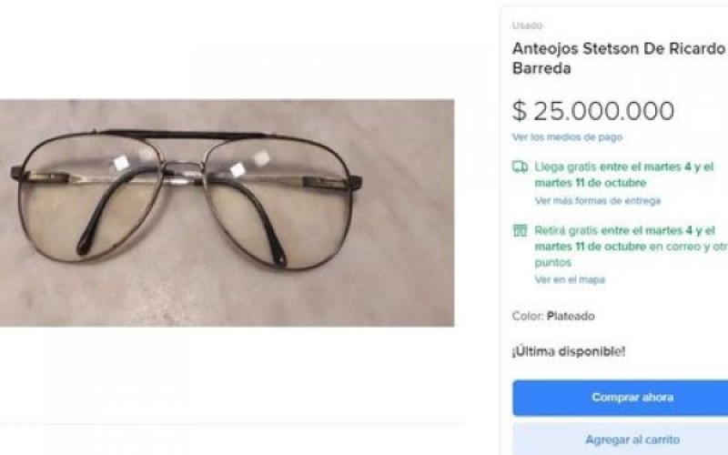 La insólita publicación de la venta de los anteojos de Barreda a 25 millones de pesos