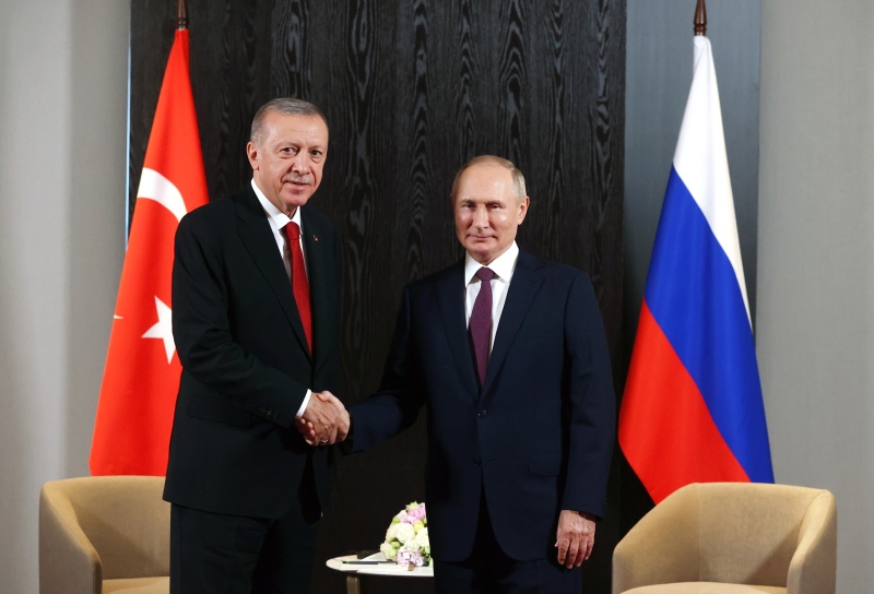 Recep Erdogan (Turquía) y Vladimir Putin (Rusia)