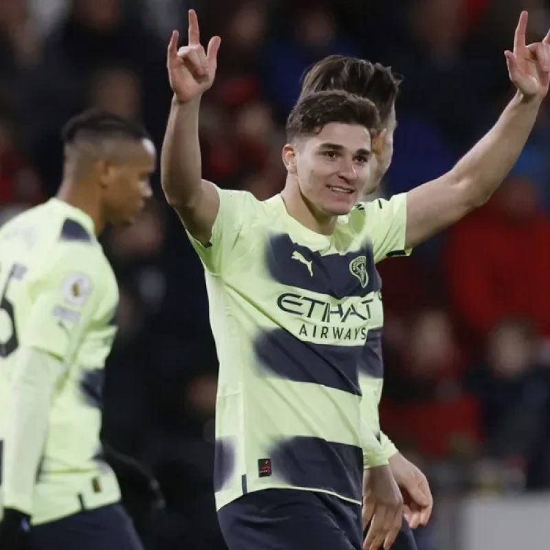 Julián Álvarez y su gol con el Manchester City