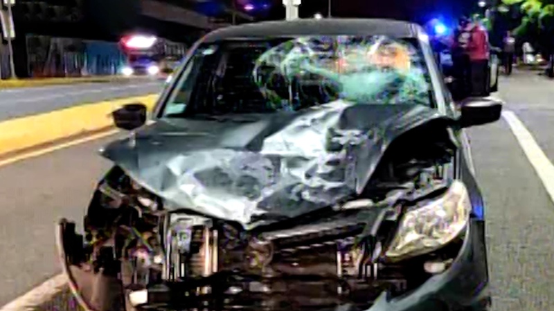 Entró al túnel de Libertador a contramano y atropelló una moto: estaba alcoholizado