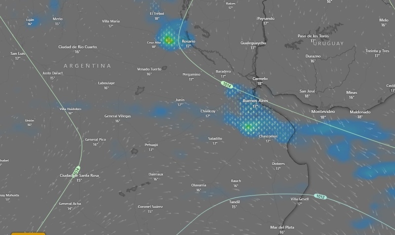 Alerta por tormentas en distintos puntos de Argentina